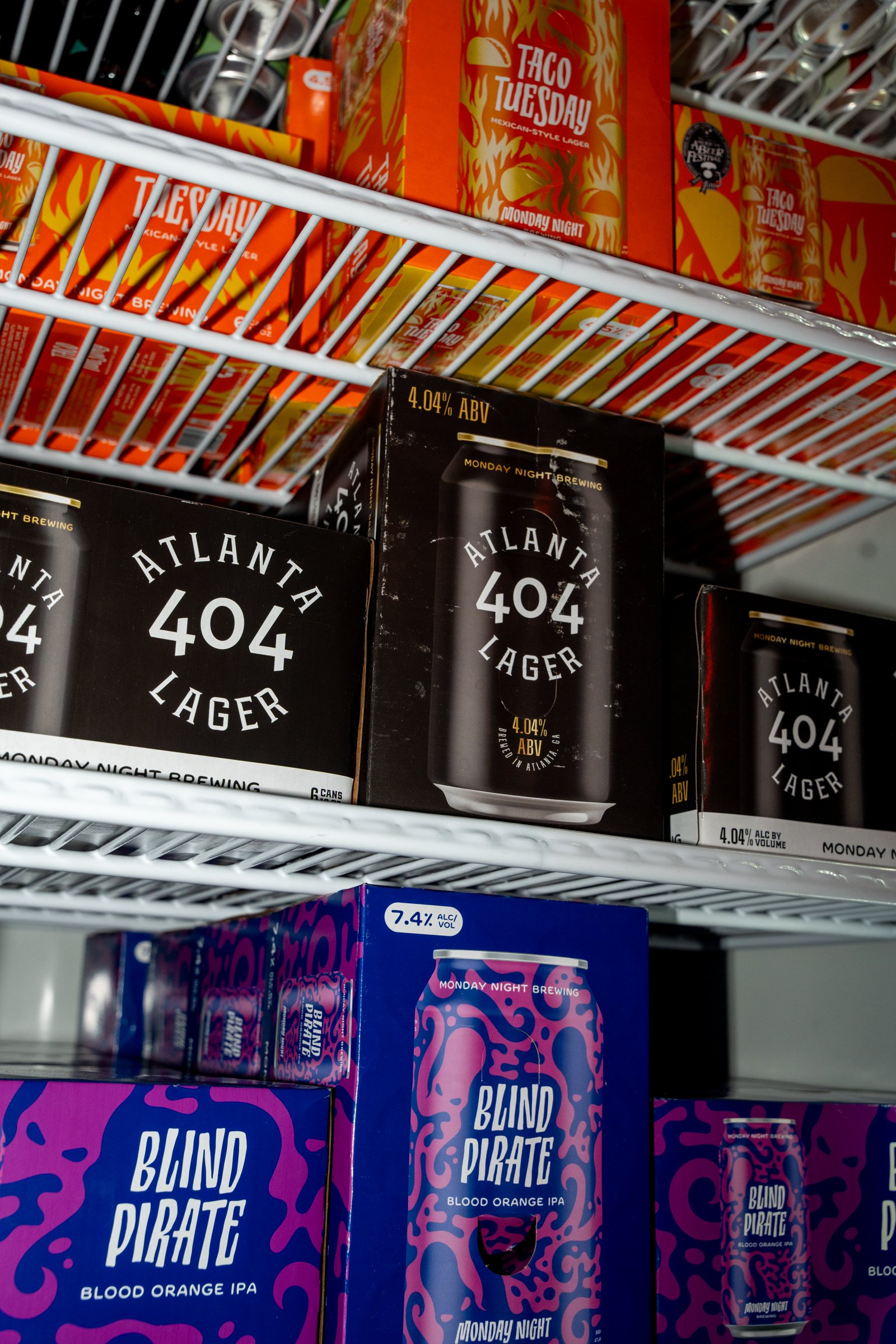 Refreshed cartons on a retail cooler shelf