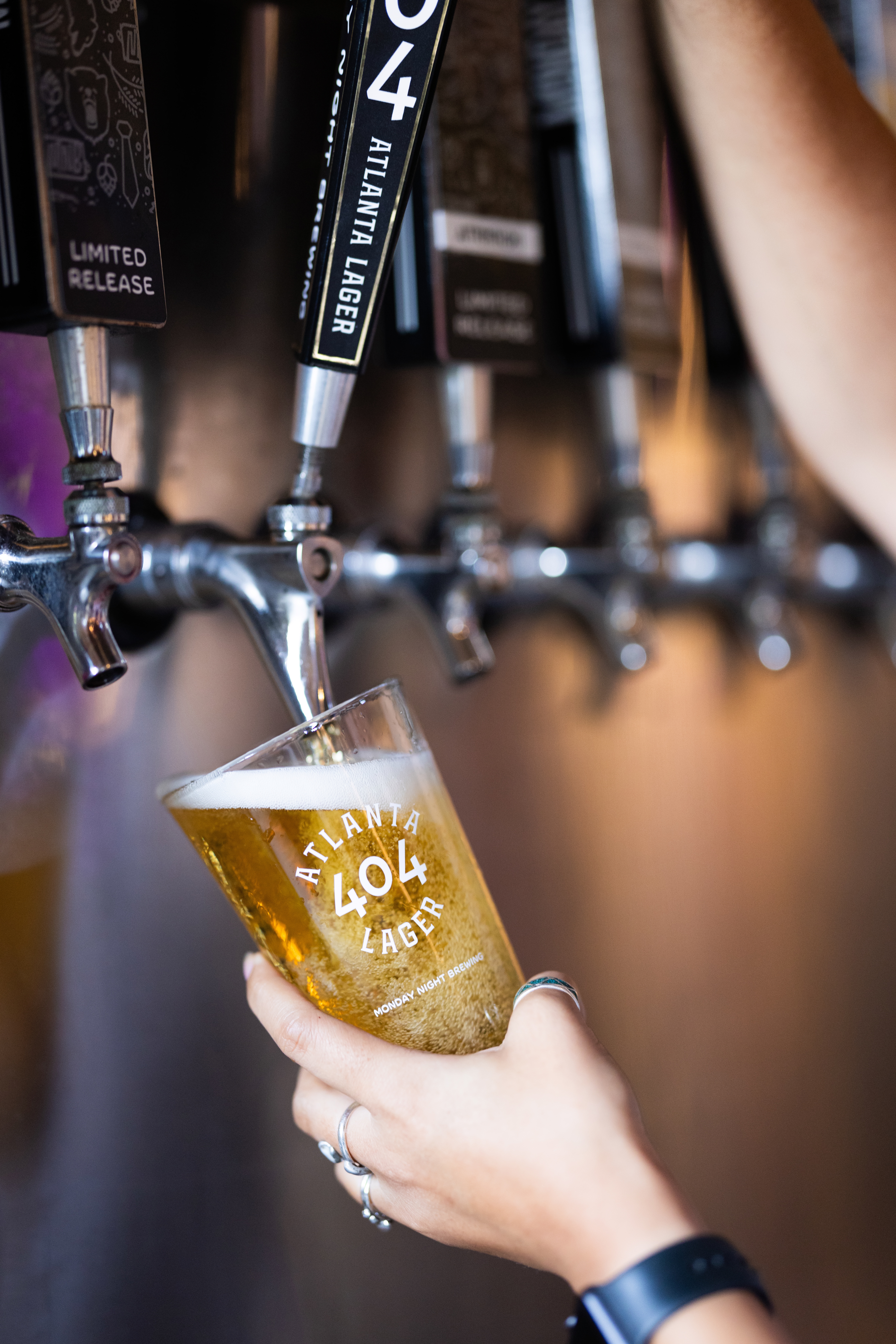 404 Atlanta Lager custom tap handle