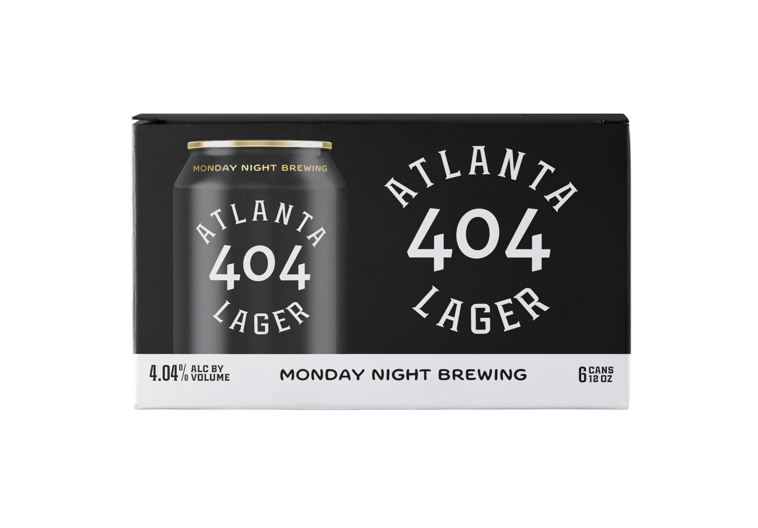 404 Atlanta Lager six-pack carton mockup