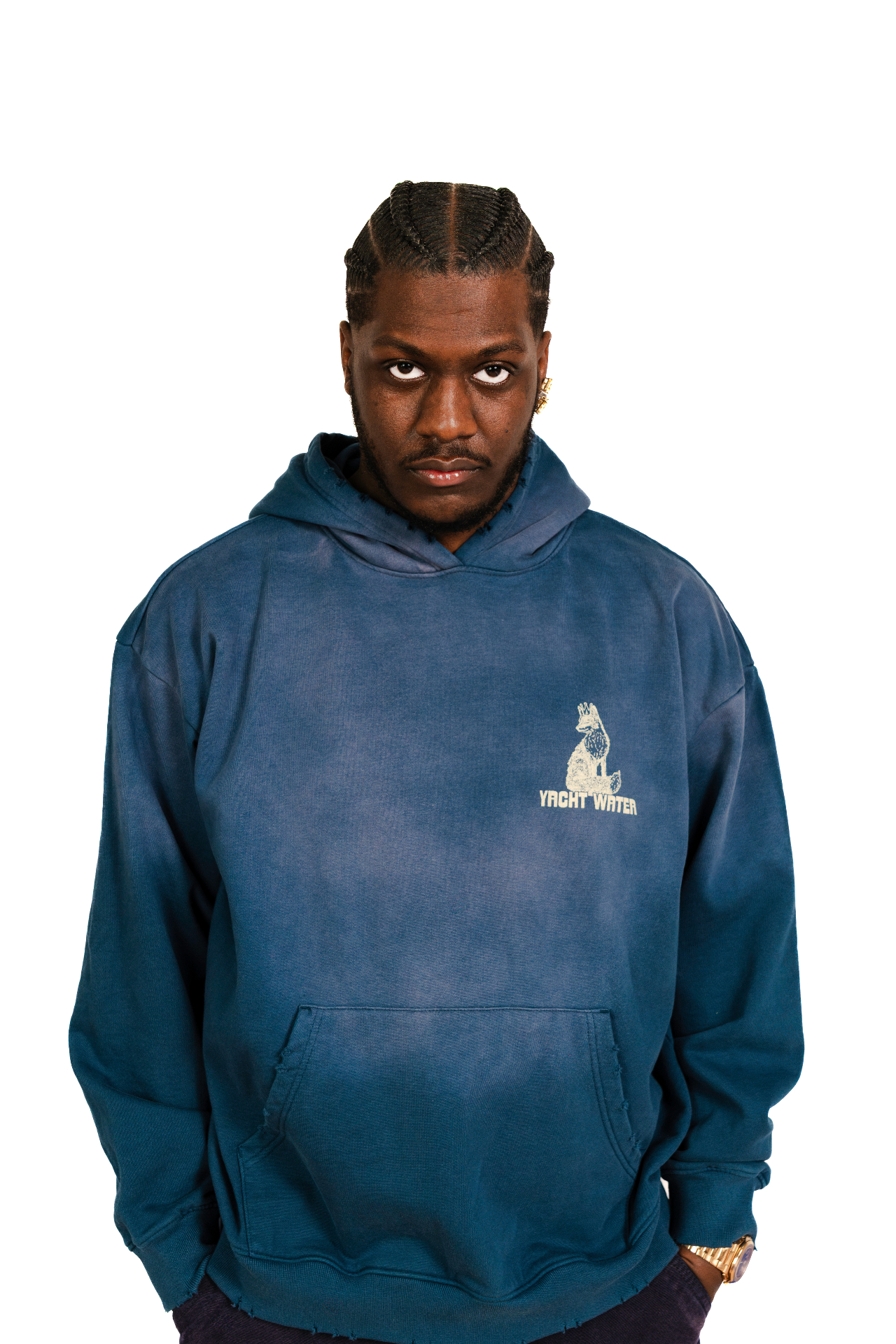 Lil Yachty in Yacht Water hoodie, front
